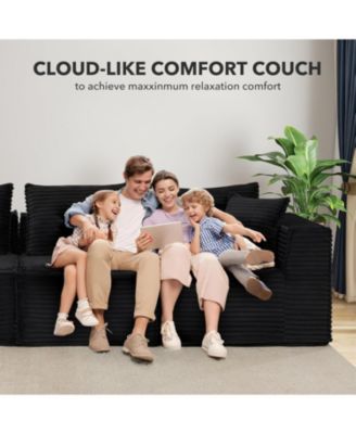 108" Cloud Sectional Sofa, Modular Boneless Couch with Memory Foam, No Assembly