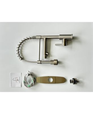 Touch Kitchen Faucet with Pull Down Sprayer, 2-Mode Spring Neck, Brushed Nickel