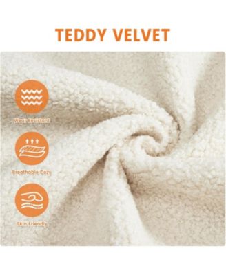 84" Loveseat Sofa, Teddy Velvet 3-Seater Couch with Deep Seat, Removable Cushions, Comfy Sofa for Living Room