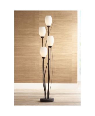 Jareth Modern Industrial 73" Tall Tulip Floor Lamp with Smart Socket 4-Light Glass