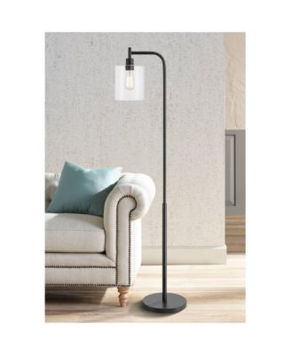 Karis Farmhouse Rustic 62 1/2" Tall Standing Floor Lamps Set of 2 Lights Downbridge Metal Matte Glass Shade
