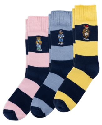 Men's Embroidered Polo Bear Sock