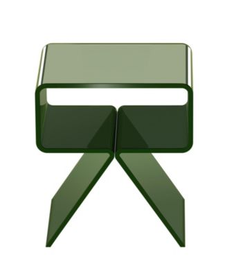 Acrylic Nightstand Side Table with Storage Shelf for Bedroom