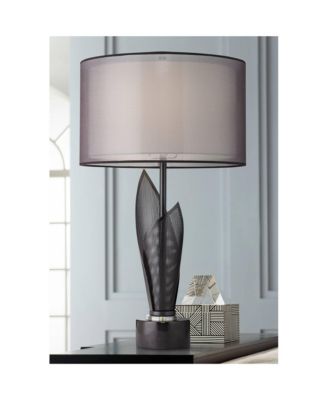 Sasha Modern Industrial Table Lamp 31 1/2" Tall Sculptural  Metal Double Shade Bedroom Living Room Bedside Nightstand Office