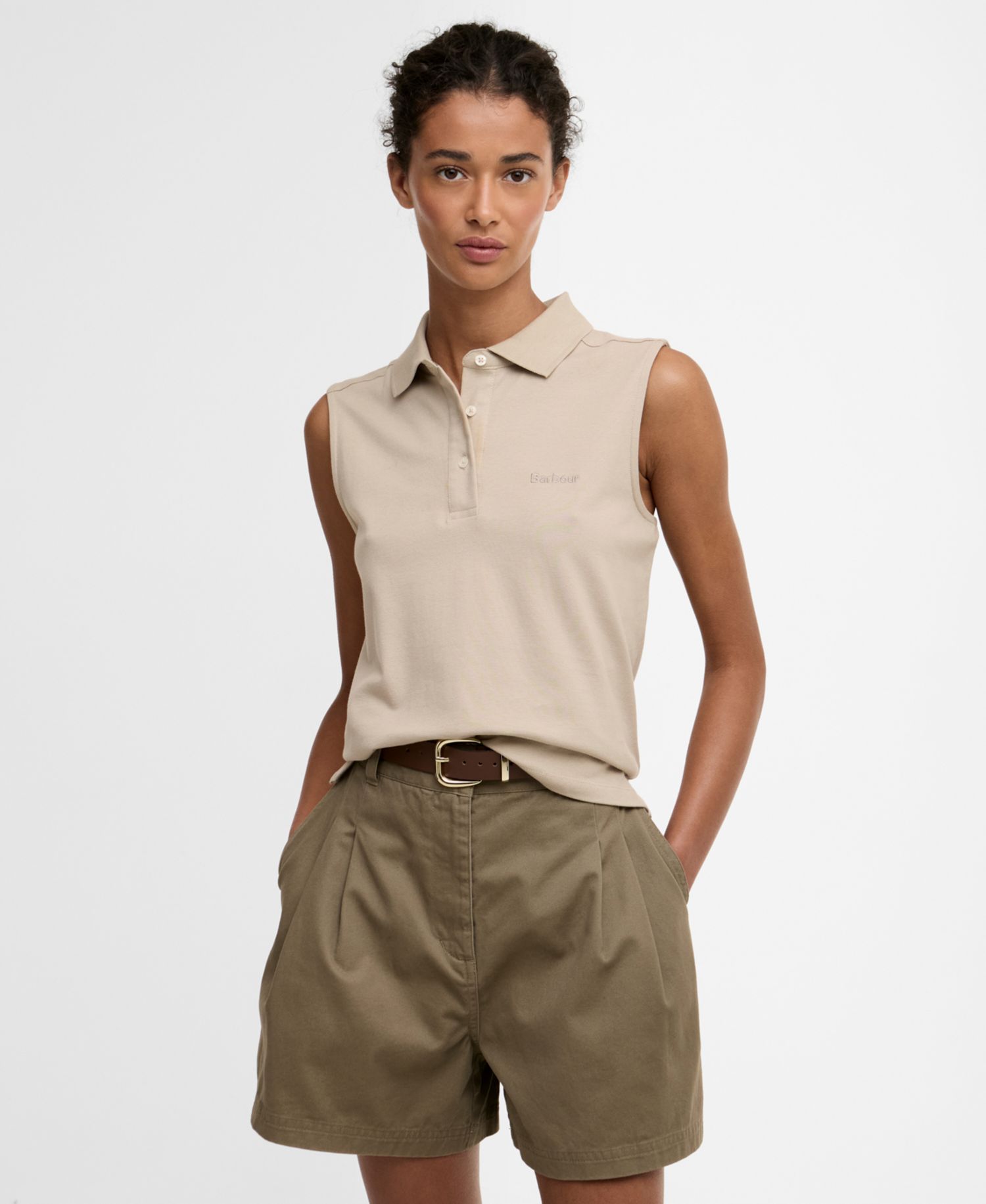 Women's Bowford Ribbed Collar Polo Top