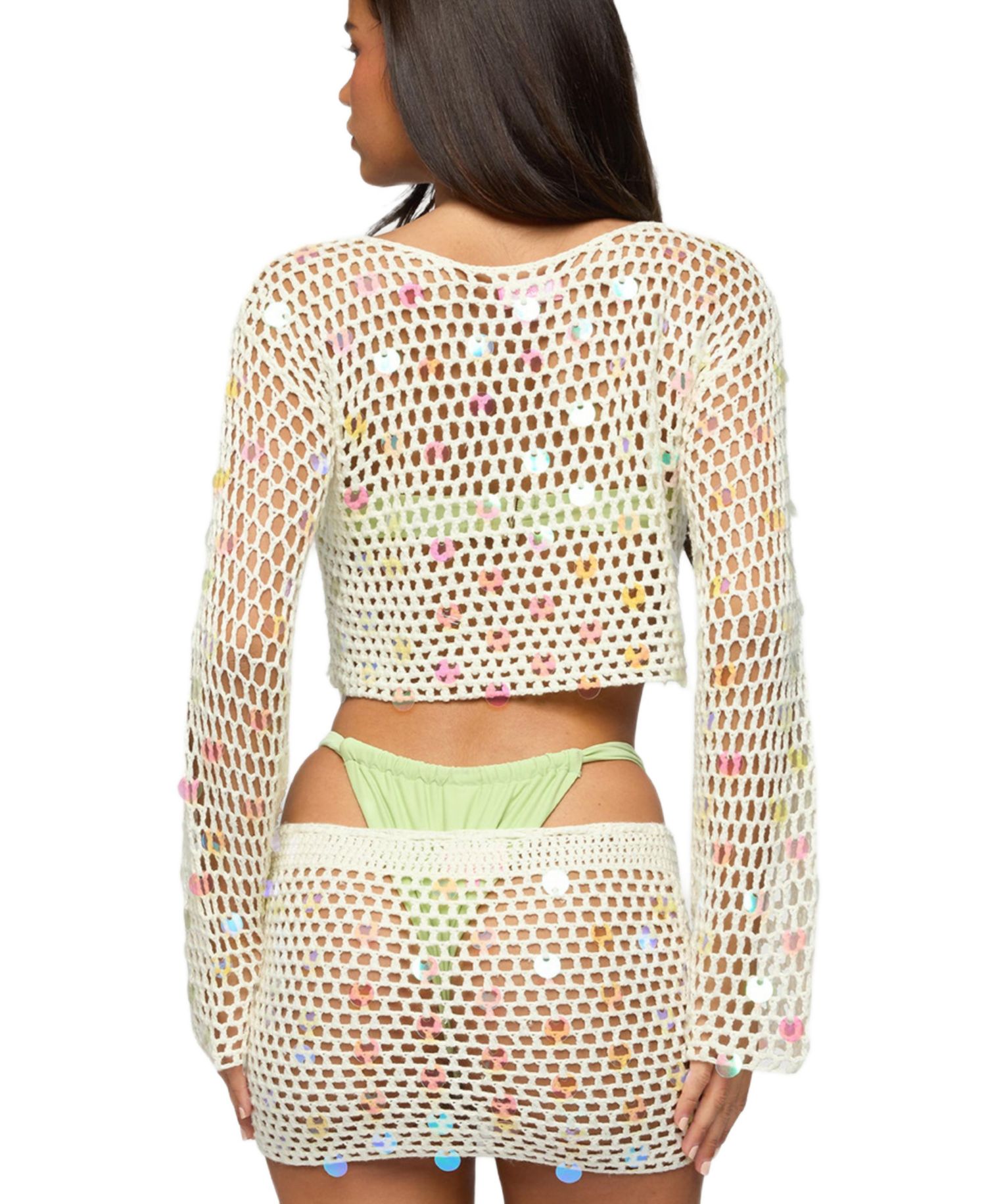 Women's Kirah Sequin Crochet Top