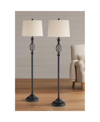 Annie Traditional 63" Tall Standing Floor Lamps Set of 2 Lights