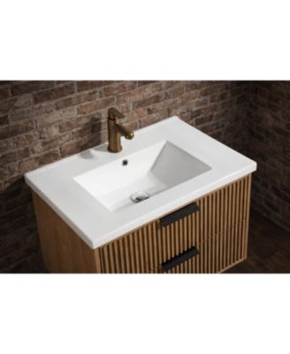 Diego 30" Floating Bathroom Vanity Weathered Fir