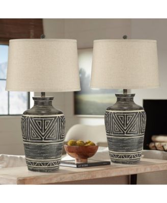 Miguel 32" Tall Jar Large Southwest Rustic End Table Lamps Set of 2