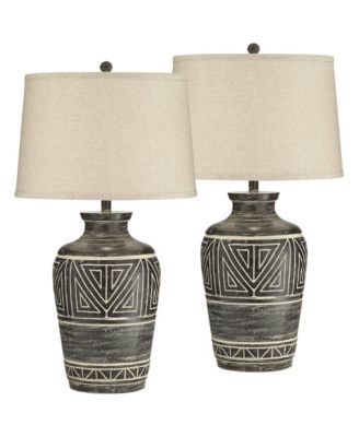 Miguel 32" Tall Jar Large Southwest Rustic End Table Lamps Set of 2