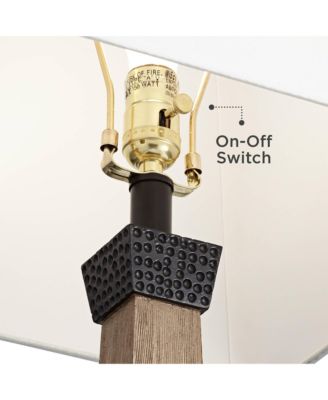 Montrose Buchan 29 1/2" Tall Pedestal Farmhouse Rustic End Table Lamps Set of 2 WiFi Smart Socket