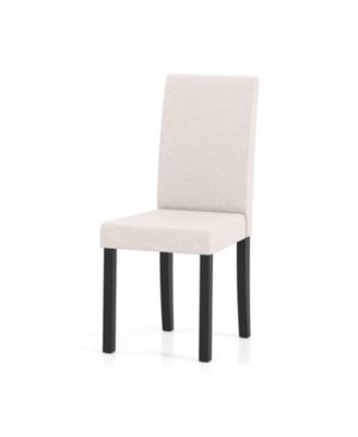 Set of 2 Mid-Century Modern Fabric Upholstered Parson Dining Chairs