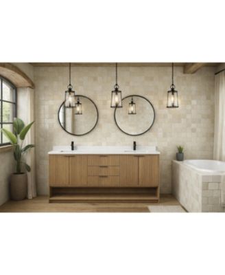 Diego 72" Bathroom Vanity Oak