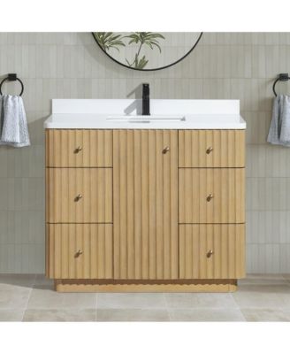 La Jolla 42" Bathroom Vanity Washed Oak