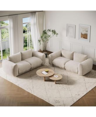 Modular Sectional Sofa, Chenille Cloud Couch with High Resilience Sponge for Living Room