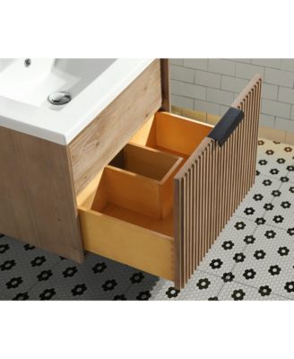 Diego 24" Floating Bathroom Vanity Weathered Fir