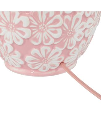 Buttercup 25"H Flowers Ceramic Table Lamp with Dimmer