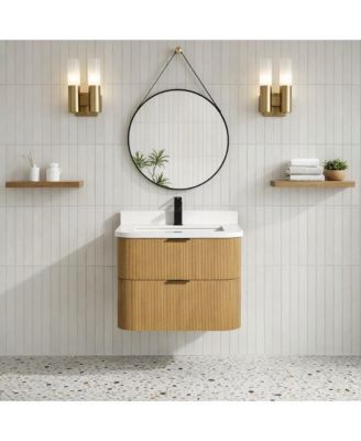 Chantal 30" Floating Bathroom Vanity Oak
