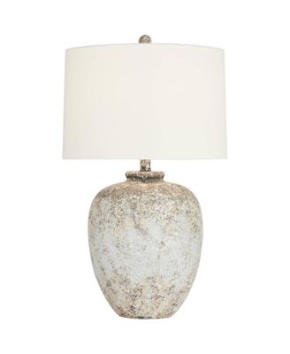 Astaire 27" Tall Urn Jar Farmhouse Rustic Table Lamp Weathered Vintage Finish Single Living Room Bedroom