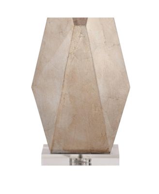 32 1/2" Tall Geometric Mid Century Modern End Table Lamps Set of 2 Champagne Gold Living Room Bedroom