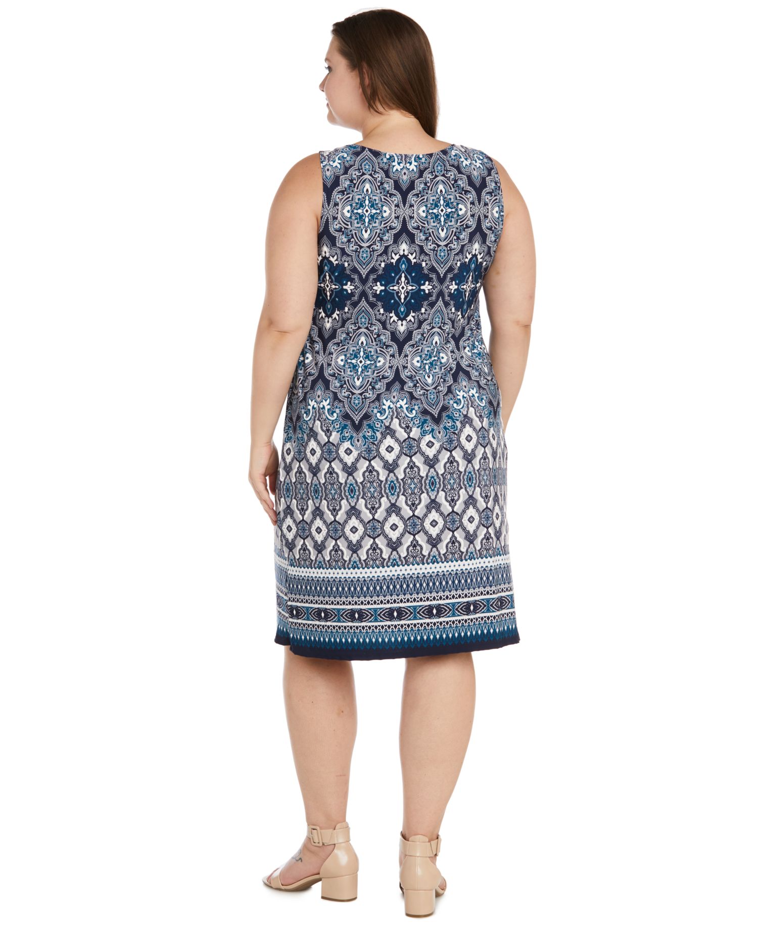 Plus Size Printed Jacket Dress