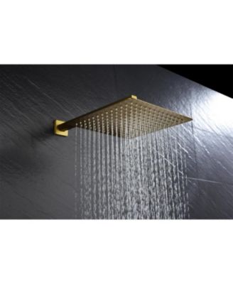 Wall Mount Rainfall Shower Head, 10-Inch Stainless Steel Rain Shower System with Adjustable Angle