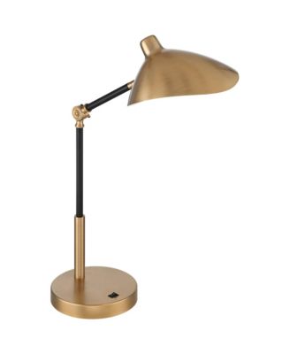 Colborne 28" Tall Mid Century Modern Desk Lamps Set of 2 USB Port Adjustable LED