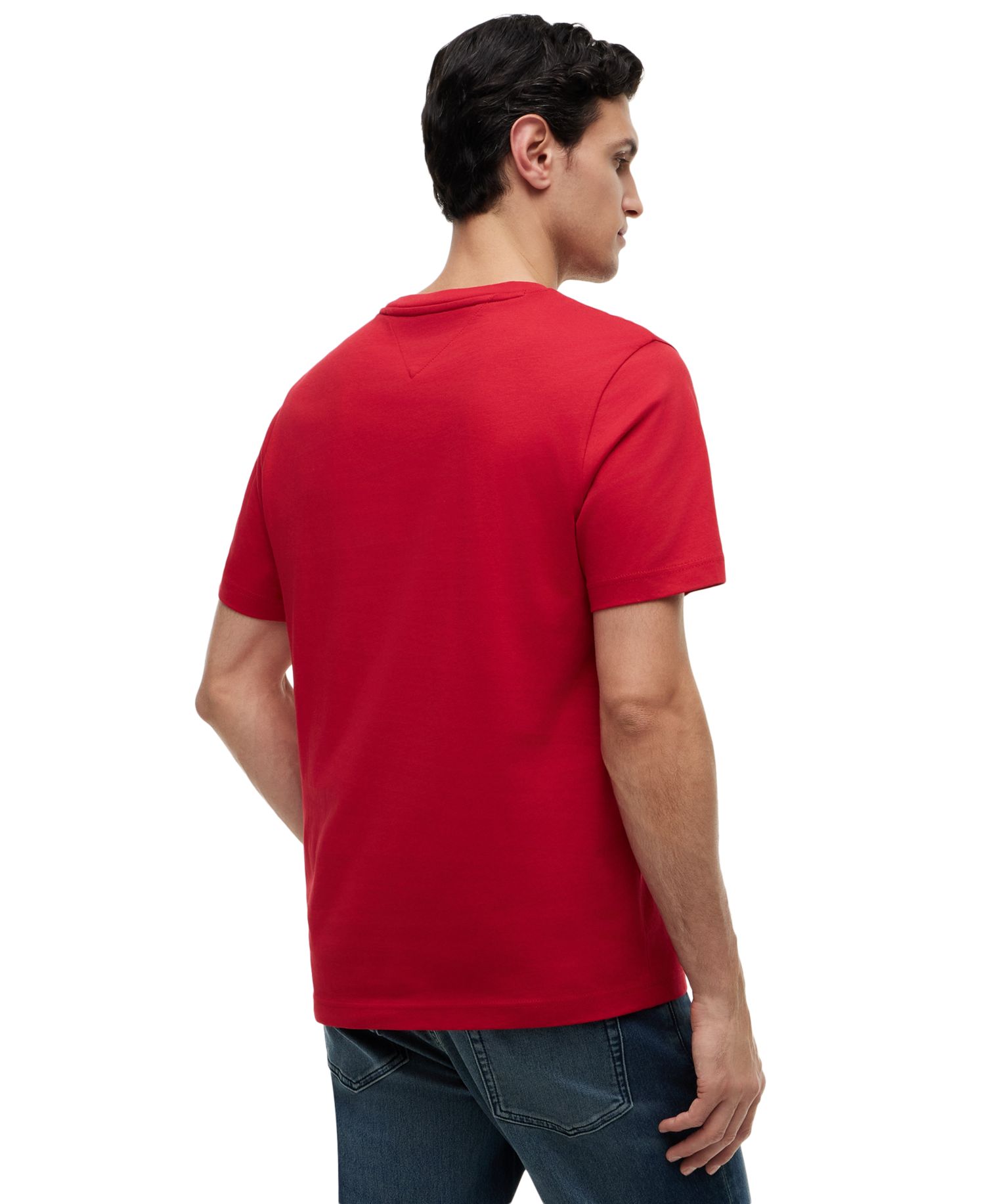 Men's Red, White, and Blue Box Flag Regular-Fit T-Shirt