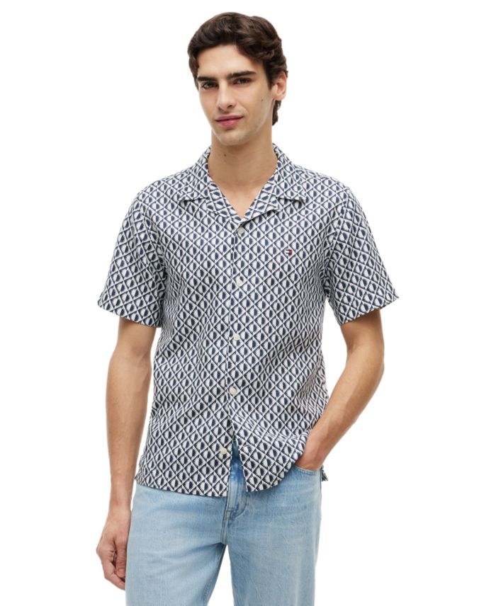 Tommy Hilfiger Mens All Over Print Regular Fit Shirt