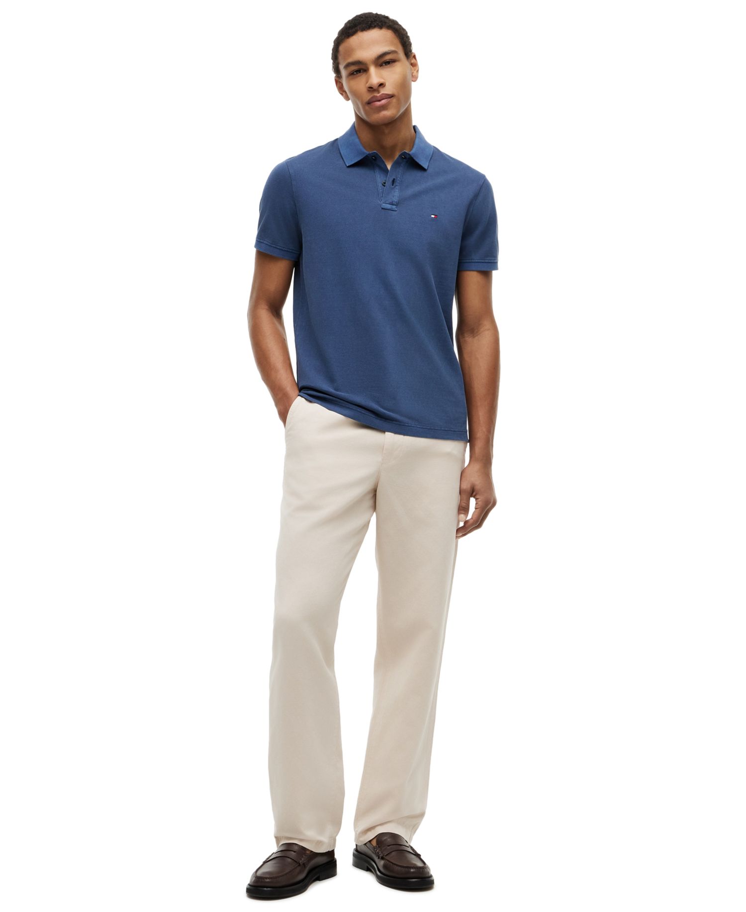 Men's Short-Sleeve Garment-Dyed Polo Shirt