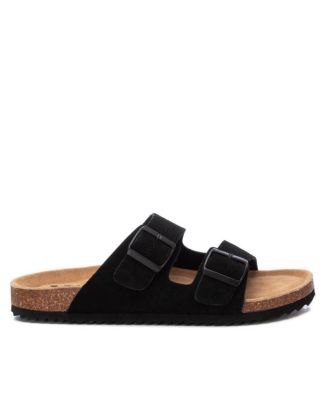 Men's Cork Footbed Suede Leather Sandals