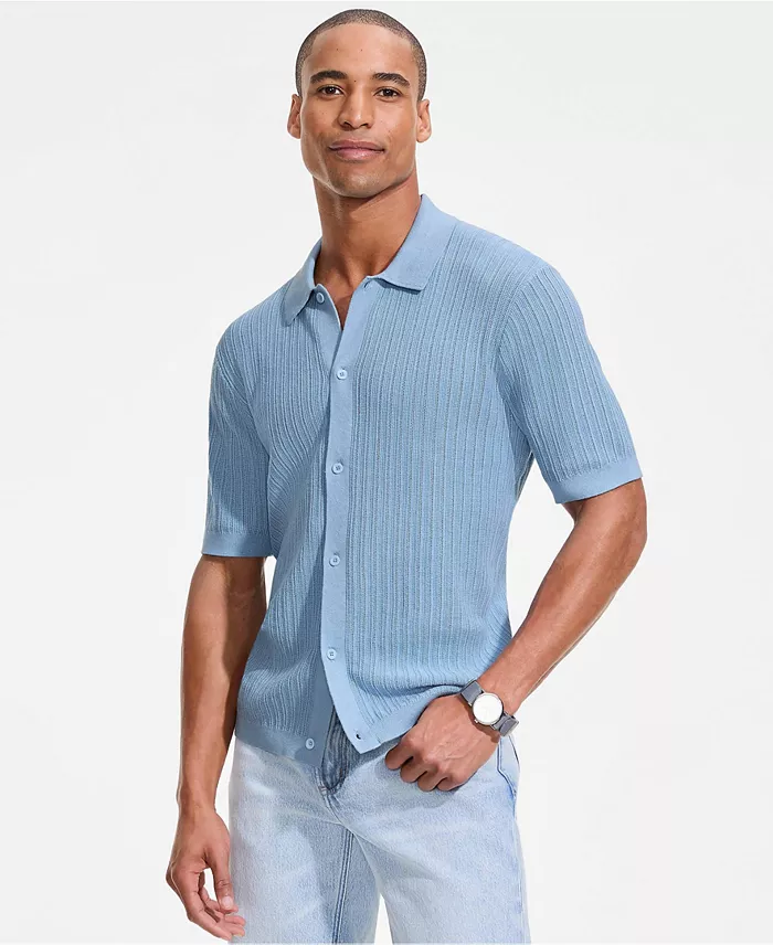 Men's Short Sleeve Lightweight Button Through Polo Shirts - thumbnail 7