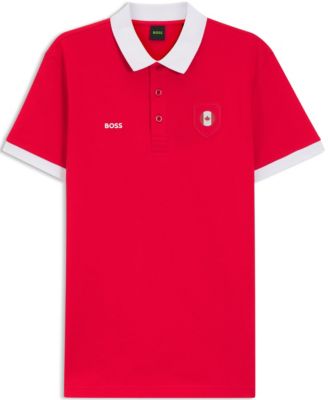 Men's Paddy Canada Country Flag Trim Polo Shirt