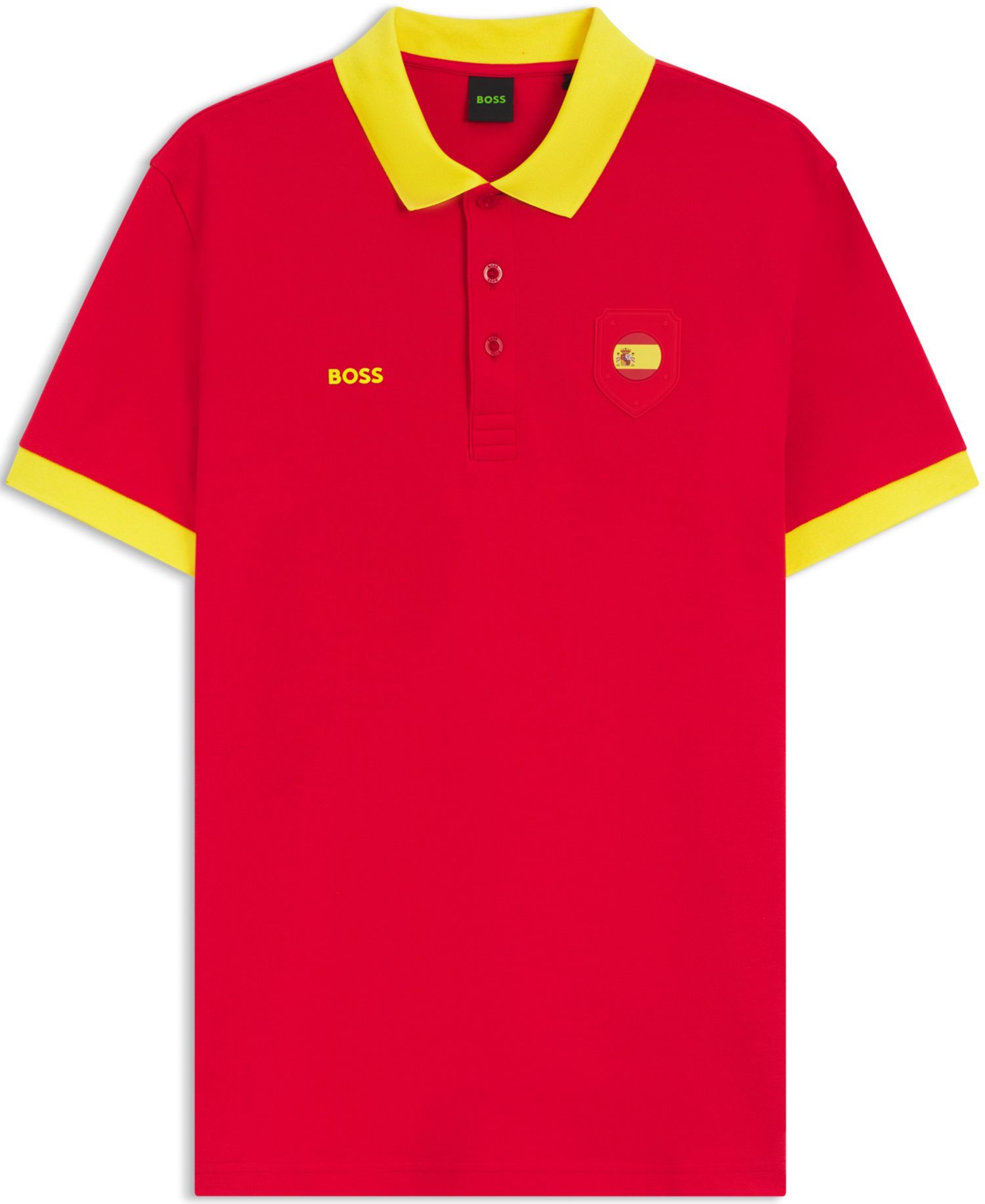 Men's Paddy Spain Country Flag Trim Polo Shirt