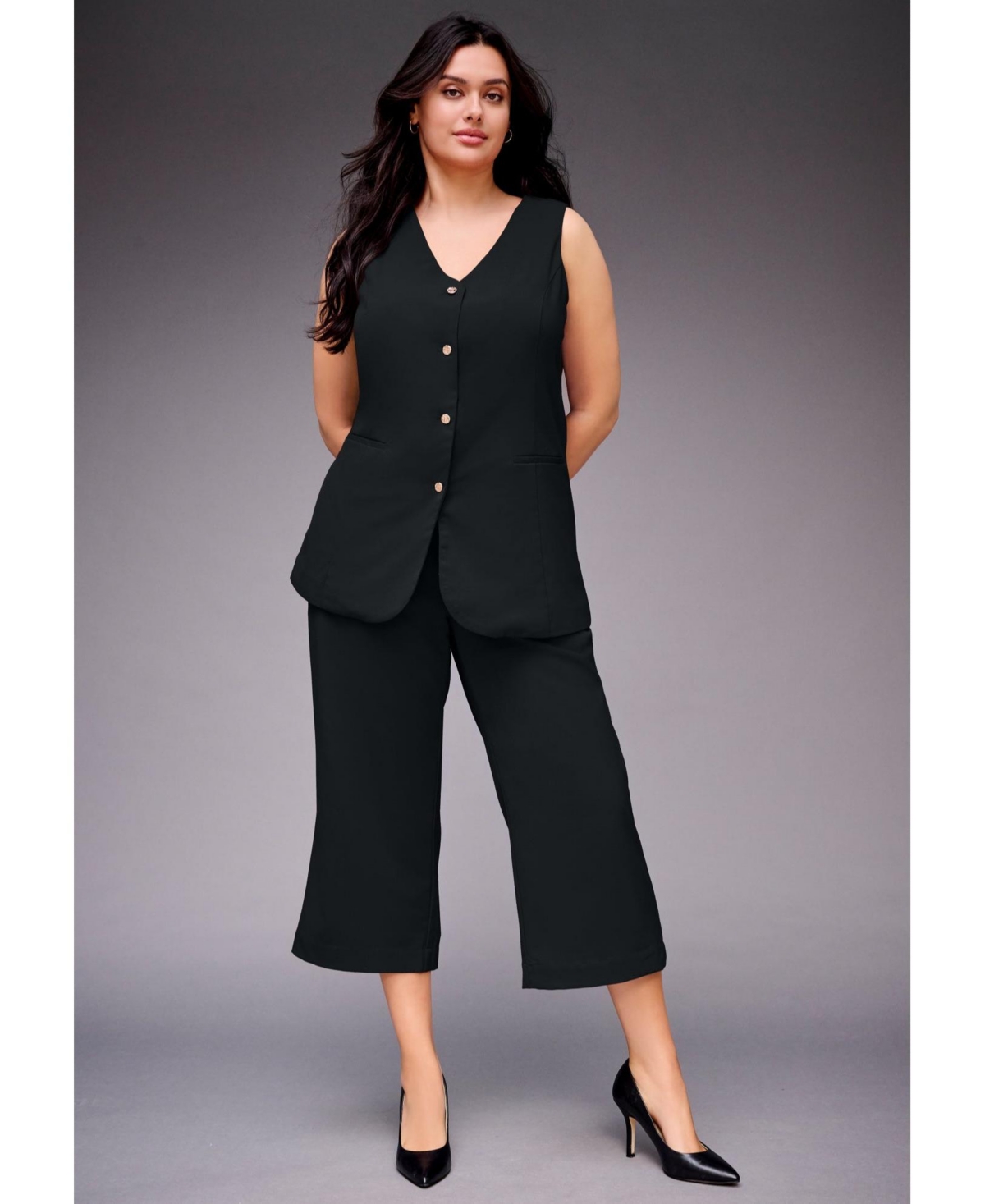 Avenue Women's Button Front Vest