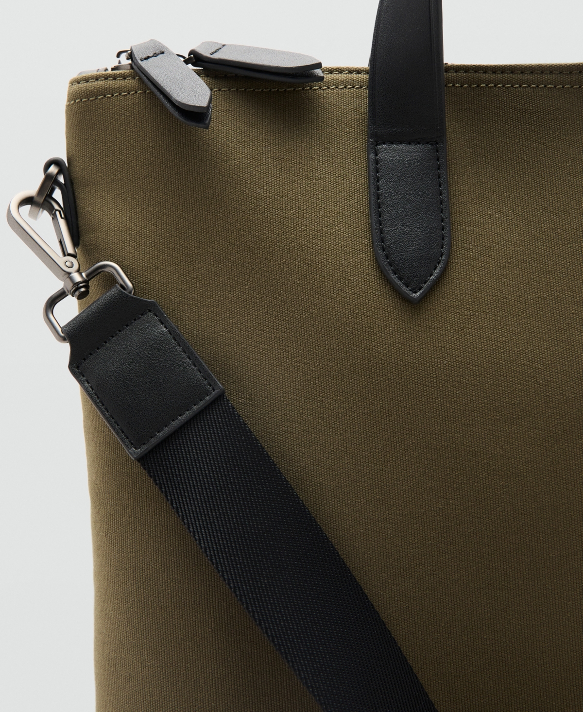 Mango Men's Cotton Adjustable Strap Tote Bag