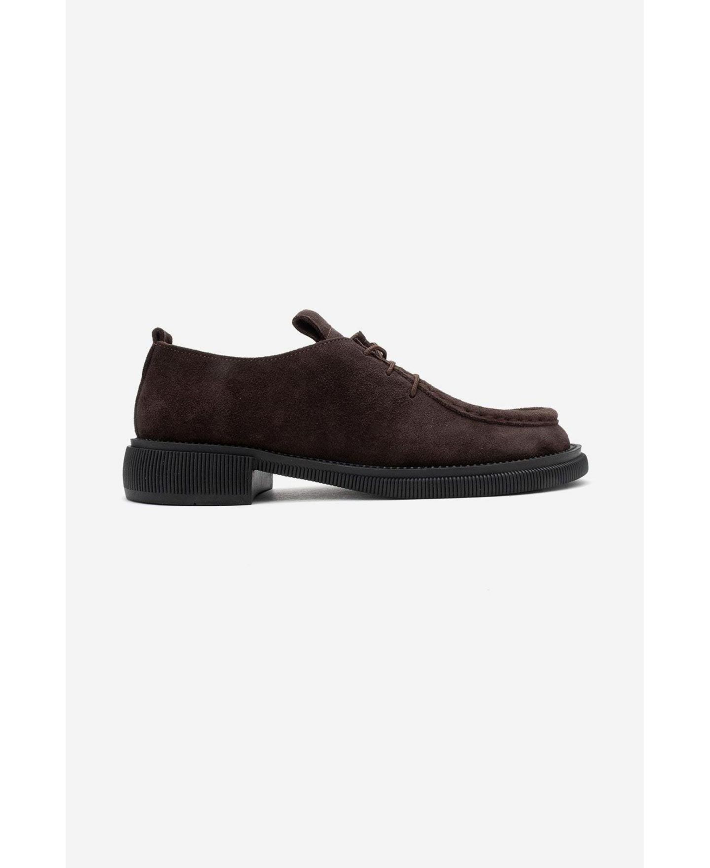 Женские кожаные лоферы Forever & Always Shoes Band на шнуровке, цвет: Коричневый замшевый — фото 2