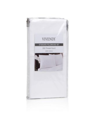 Luxury Sateen 300-Thread Count Cotton 2-Pc. Pillowcases, King
