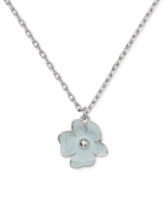 Golden Bloom Cubic Zirconia Flower Pendant Necklace