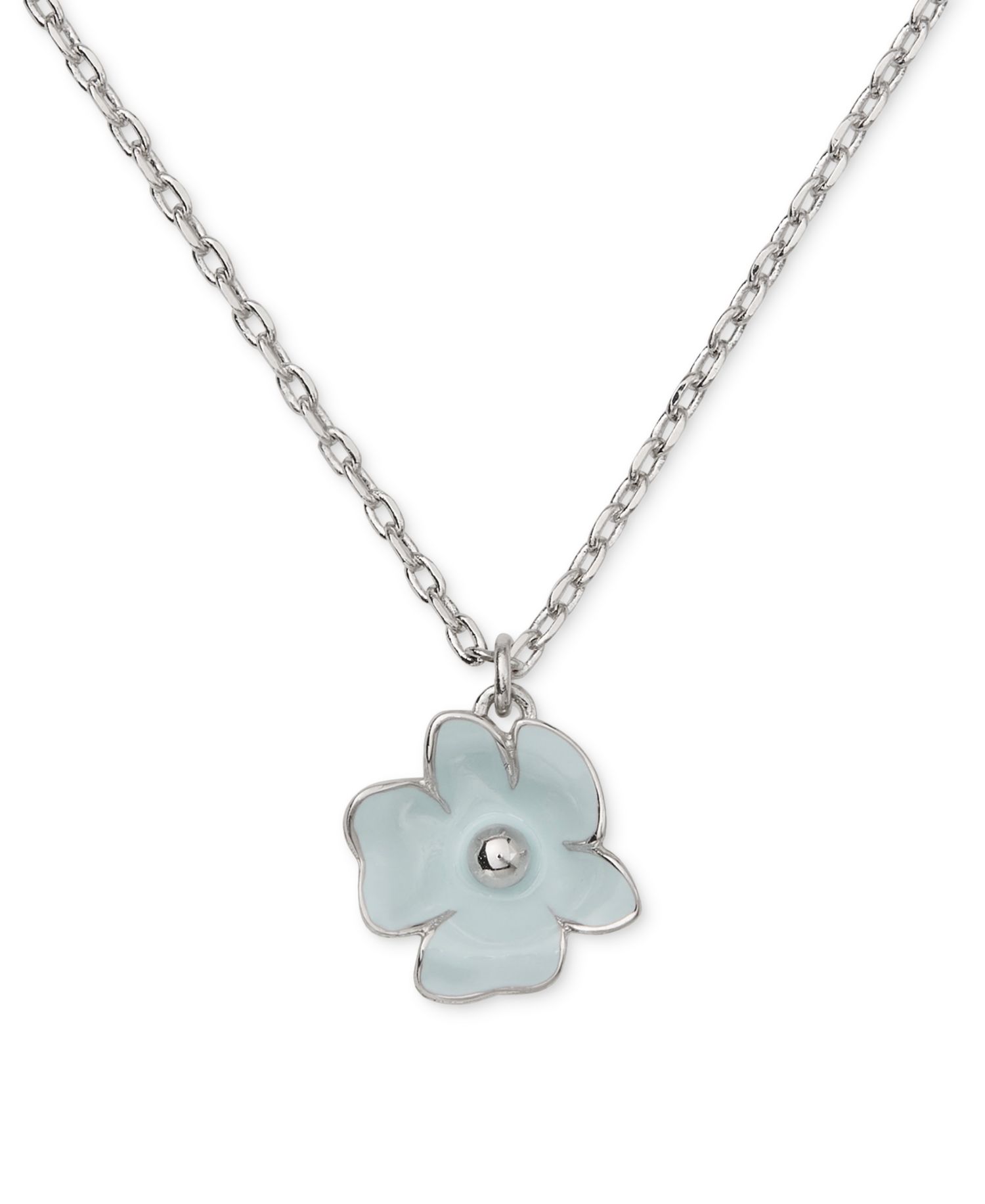 Golden Bloom Cubic Zirconia Flower Pendant Necklace