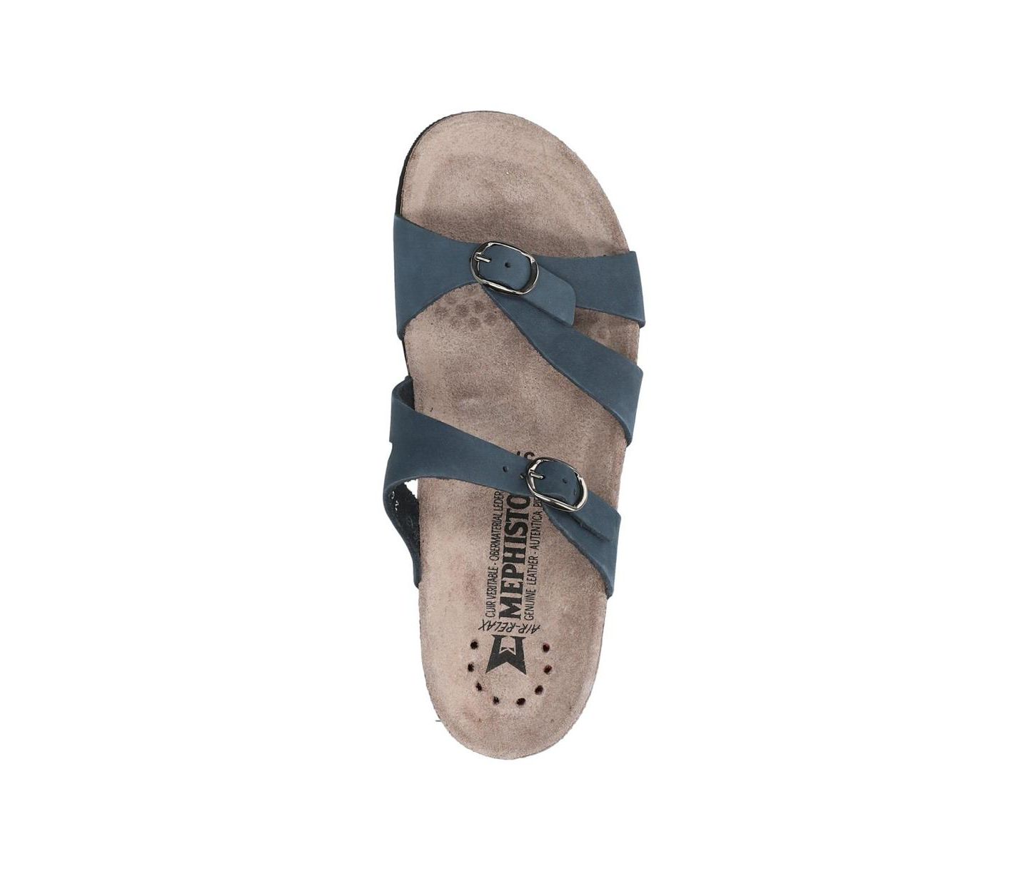 Женские сандалии Mephisto Hannel Nubuk Leather Sandal Navy, цвет: Тёмно-синий — фото 5