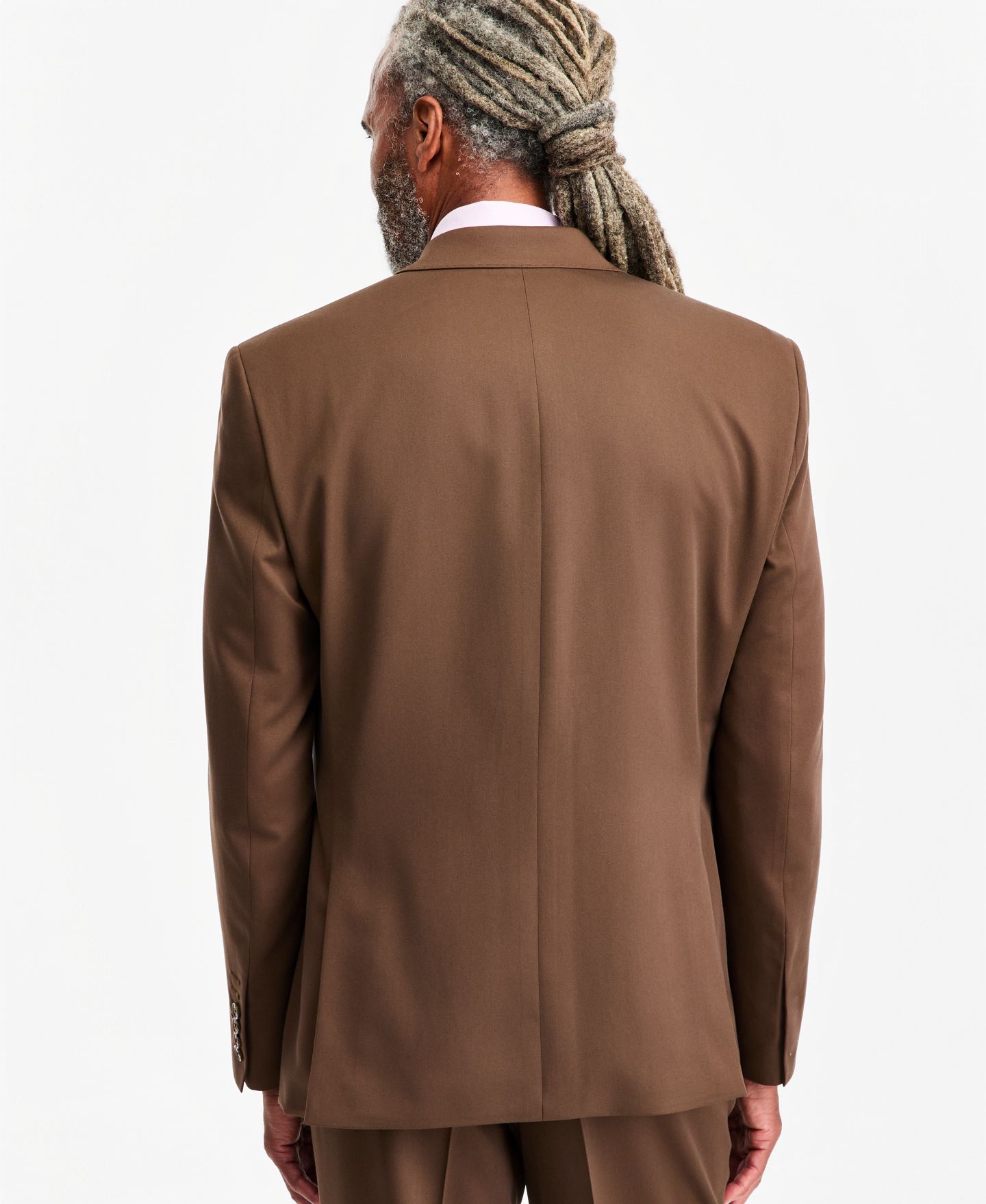 Мужская куртка Tayion Collection Classic-Fit Medium Brown Suit Separate Double-Breasted, цвет: Коричневый — фото 4
