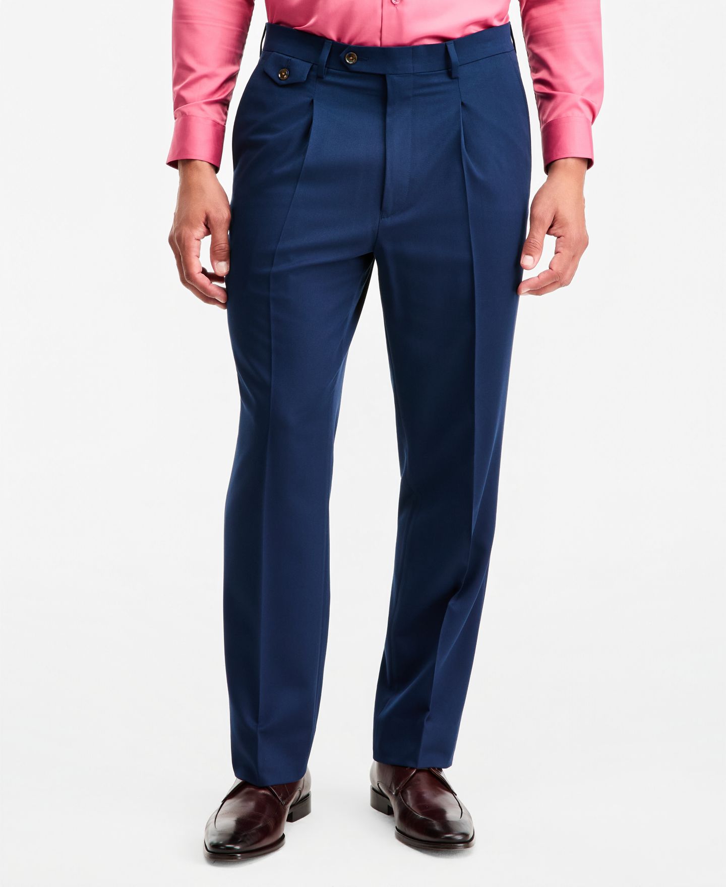 Мужские брюки Tayion Collection Classic-Fit Navy Suit Separate, цвет: Тёмно-синий — фото 3