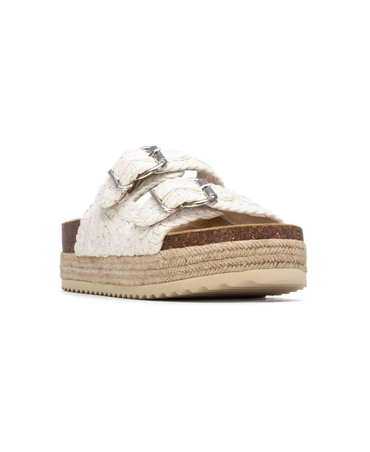 Женские сандалии XTI Refresh Collection Double Strap Buckle Flat, цвет: Бежевая слоновая кость — фото 1