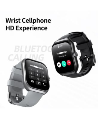 2.1'' Screens Smart Watch with Multi Sport Modes Fitness Watch Compatible with Android iOS - Black