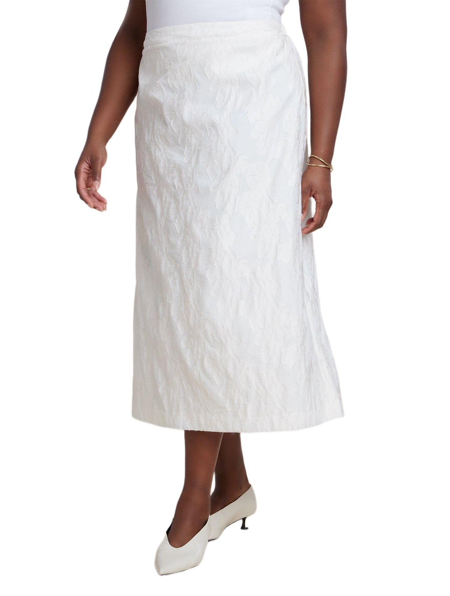 Women's Floral Jacquard A Line Skirt