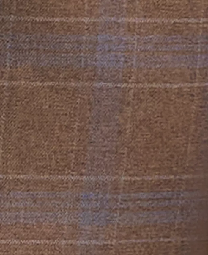 Men's Classic-Fit Brown Plaid Suit Separate Jacket - thumbnail 5