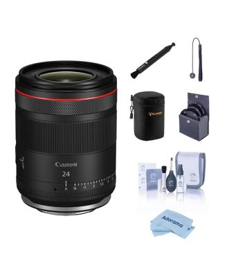 RF 24mm f/1.4 L VCM Lens, Bundle with 67mm Filter Kit, Soft Lens Case, Cleaning Kit, Lens Cap Tether and Cleaning Cloth