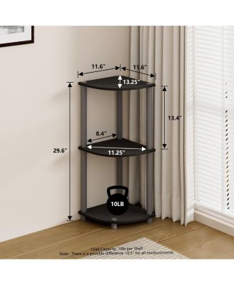 3 Tier Decorative Corner Bookshelf Display Rack.