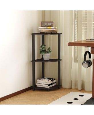 3 Tier Decorative Corner Bookshelf Display Rack